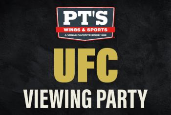 UFC Viewing Party with PT's Wings & Sports logo